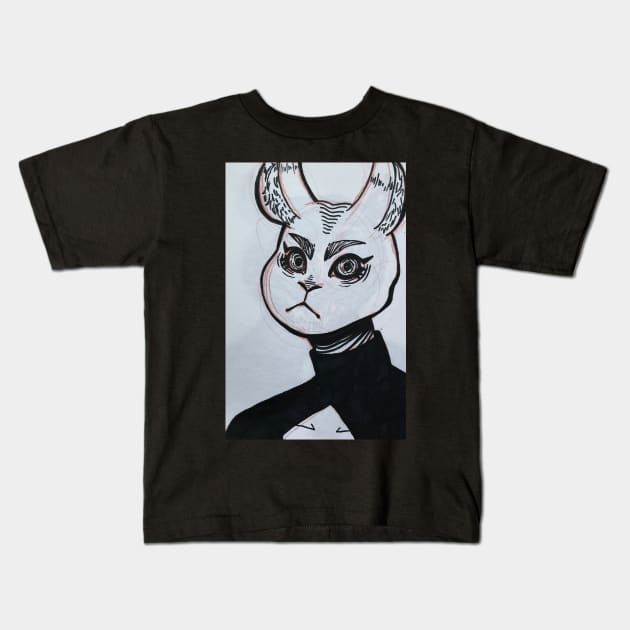 Bunny girl Kids T-Shirt by supernovart61